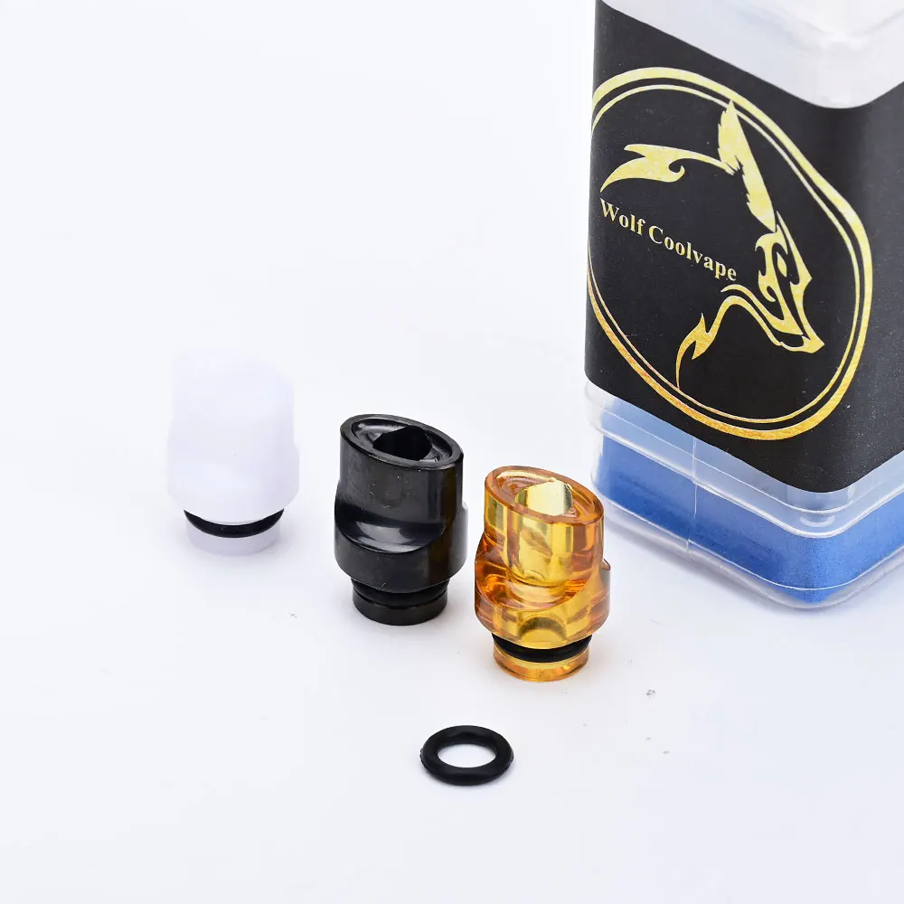 2PCS Wolfcoolvape Whistle Tip 510 Drip Tip pei pc 510 mtl Drip Tip for BB / Billet / Boro RDA / RTA / RDTA Atomizer