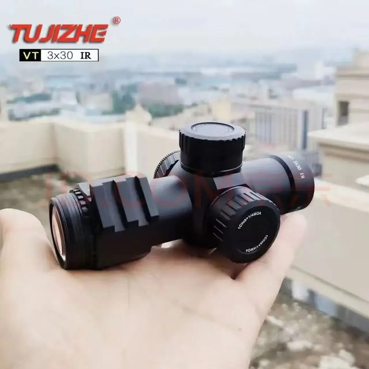 GHOST FOX Raider Short Sight VT PRO3x30 IR Fixed 3x Telescope Outdoor Bow Cross Bird Finder Scope 13cm 3X30 20MM Low Profile