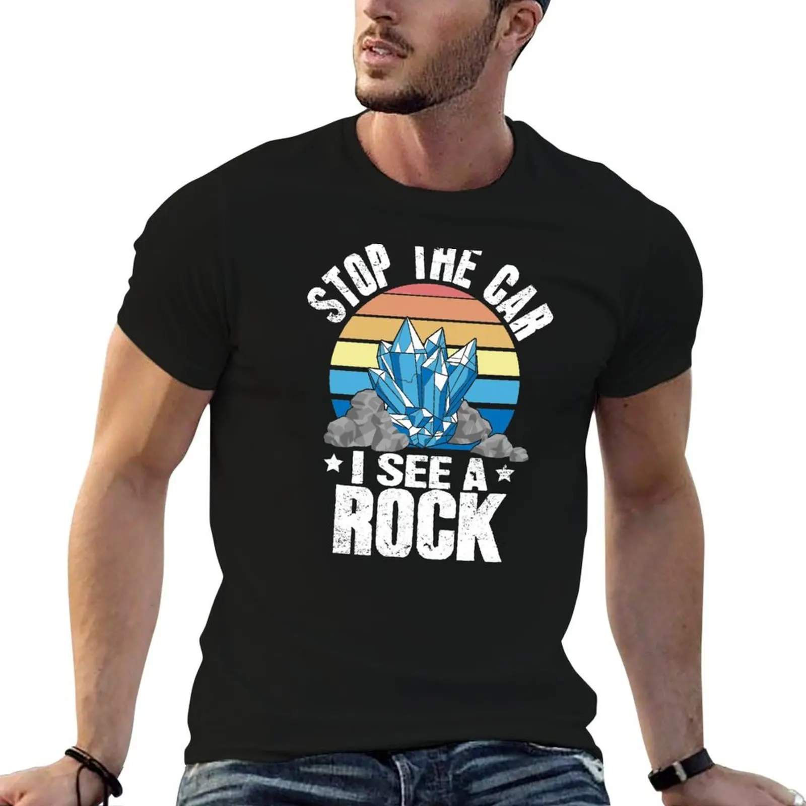Stop The Car I See A Rock Funny Geologist T-Shirt shirts graphic topping mens plain t shirts