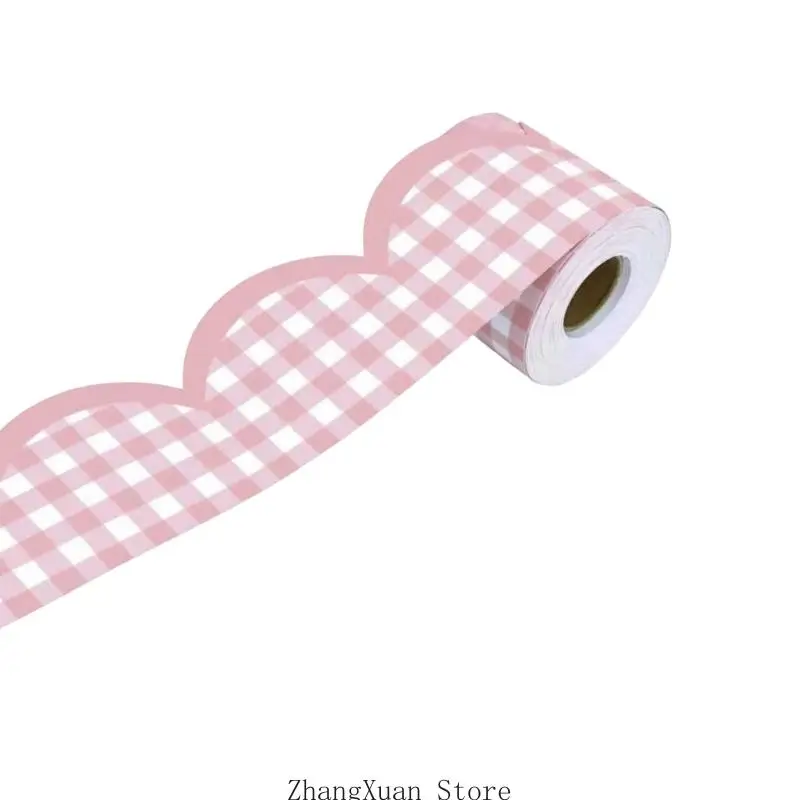 Selbstklebende Bulletin Trim Gingham Design Wandspiegel dekorative Aufkleber Aufkleber Rolle 3XUF – Detail 10