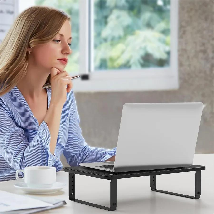 MS01 support de moniteur Riser hauteur réglable support d'ordinateur portable support de moniteur d'ordinateur pour moniteur ordinateur portable imprimante noir