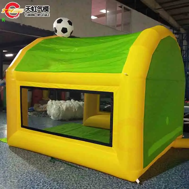 迅速発送 3x3x3m インフレータブル フットボール シュートアウト スポーツゲーム 屋外 ポータブル インフレータブル サッカー シューティング カーニバルゲーム