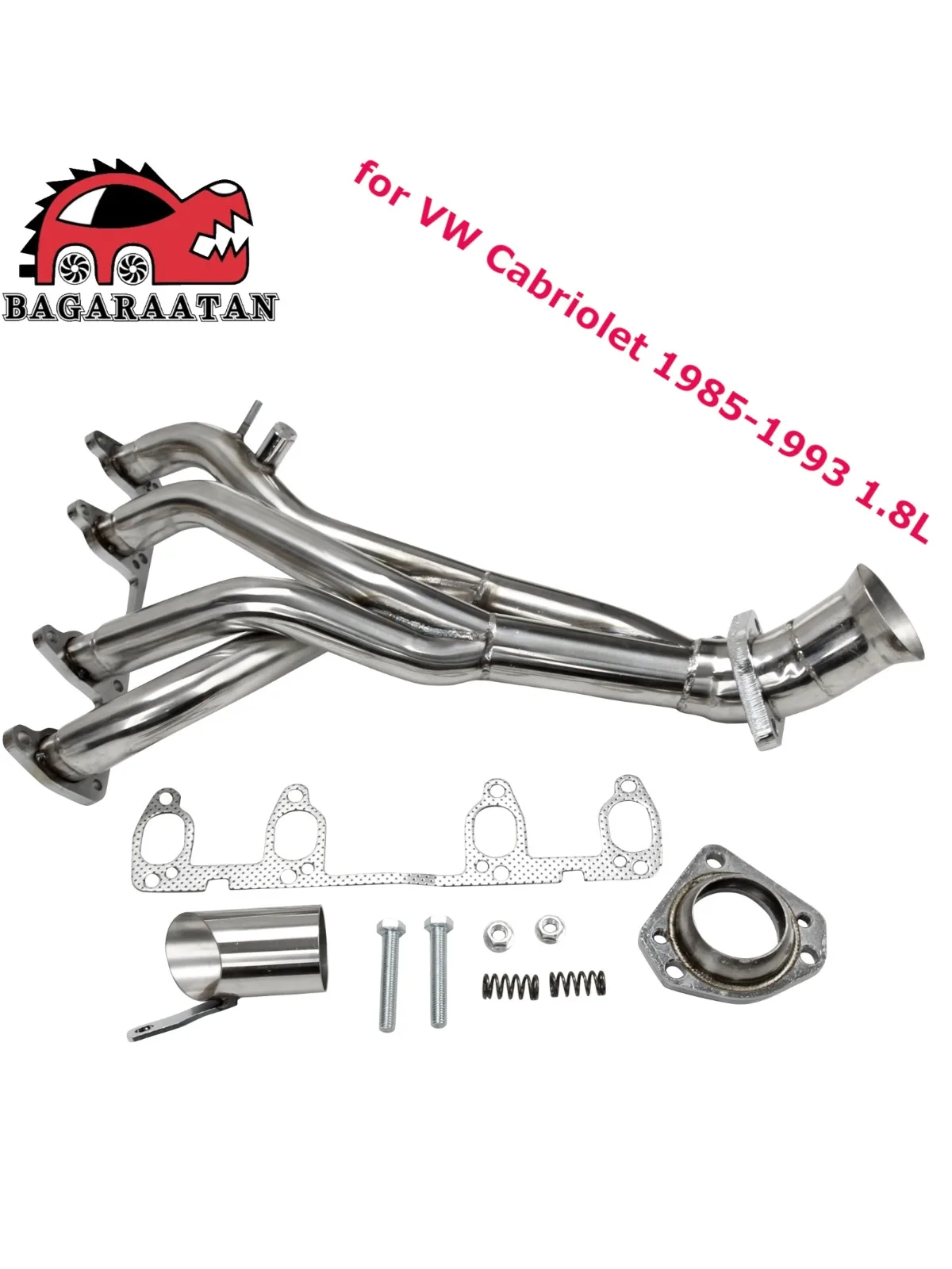 Kolektory wydechowe 2.5' do Volkswagen Cabriolet 1985~1993 1.8L, do Cabrio Golf Jetta 1.8/2.0L — zdjęcie produktu 7