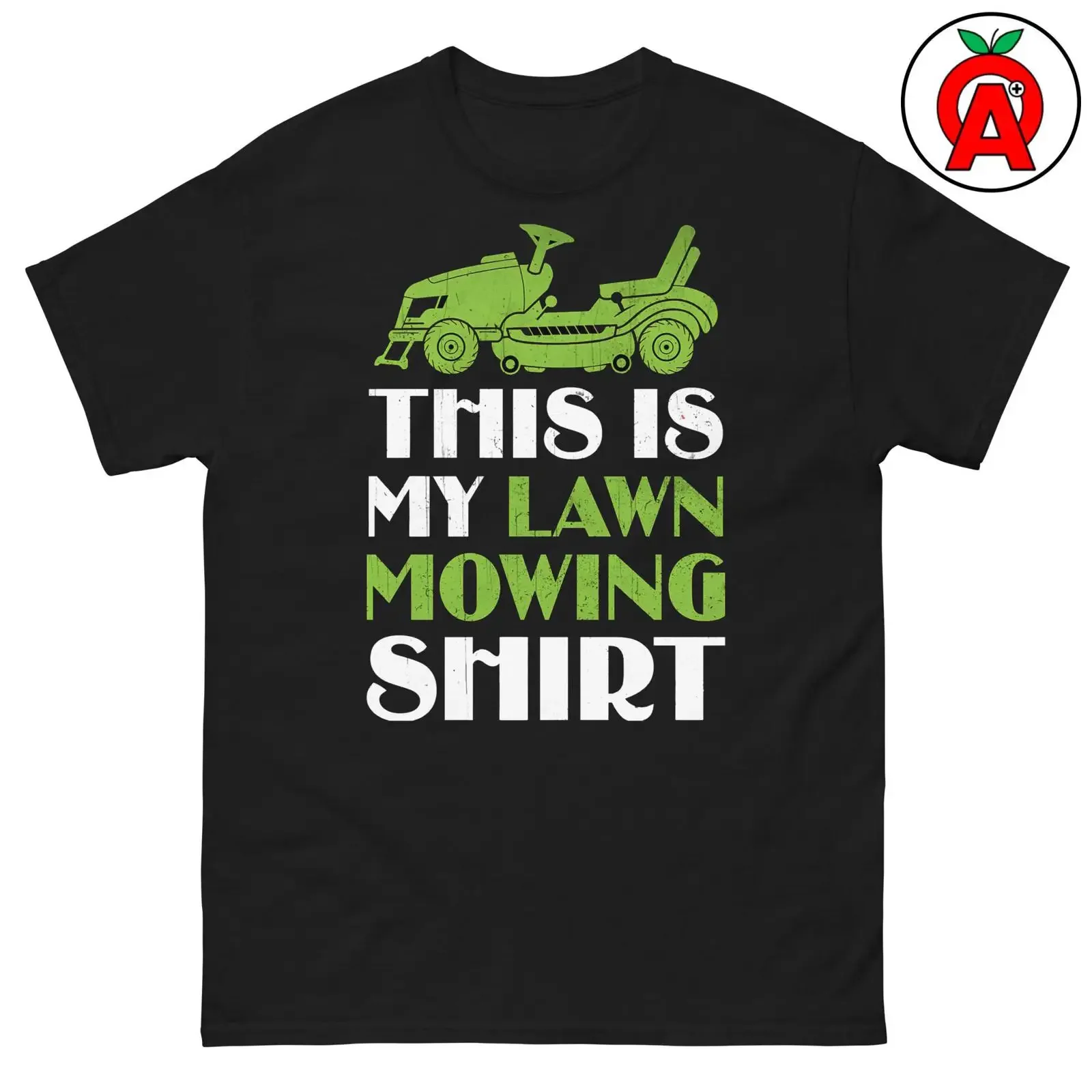 This Is My Lawn Mowing T Shirt Funny Landscaper Care Grass Cutting Classic Fit Crew Neck  vintage Washed Top For Everyday Wear