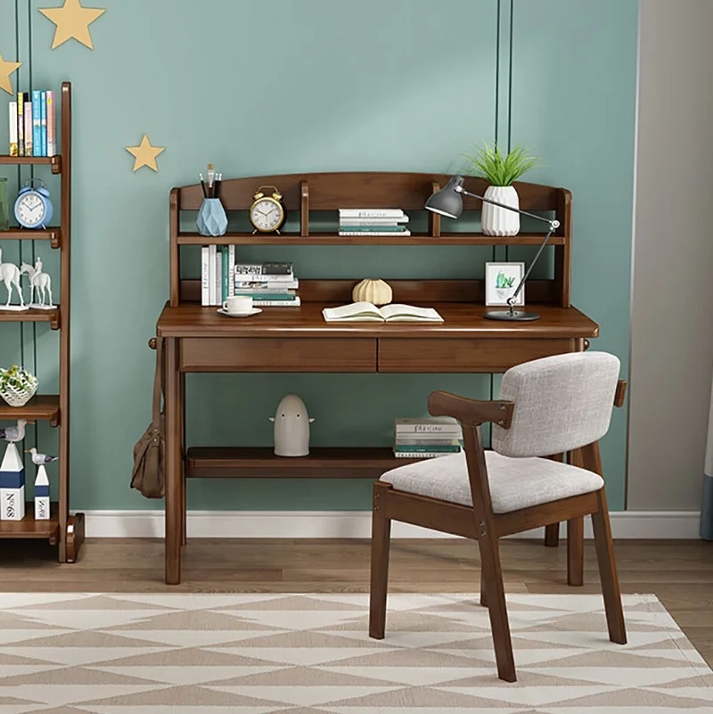 &Cheap Bedroom Solid Wood Kid Study Tables Furniture Wooden Home Writing Desk