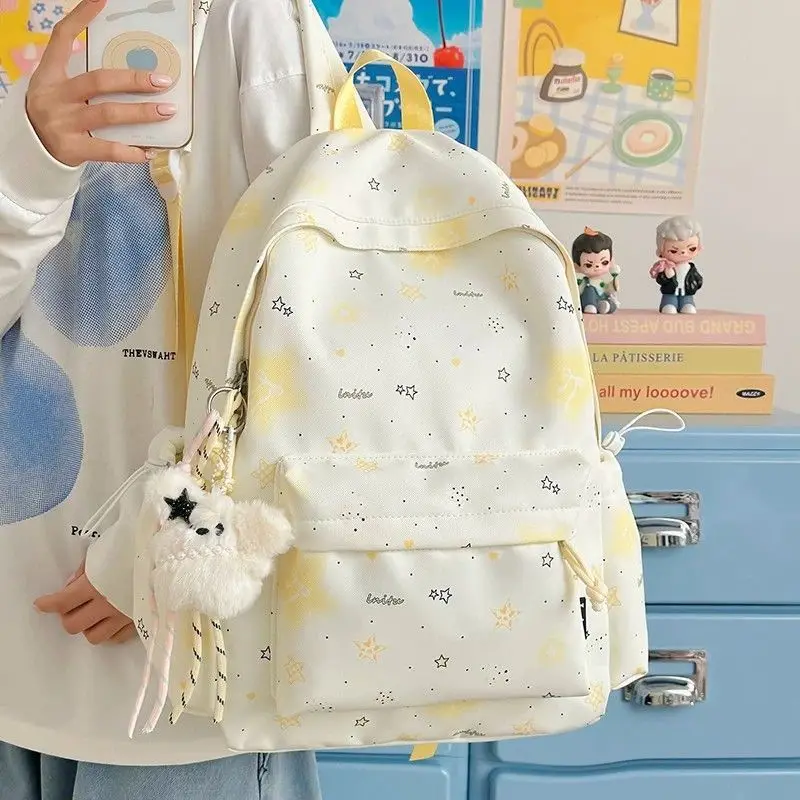 New Large Capacity Backpack for Girls Primary And Middle School Students Lightweight Double Shoulder Bag High Aesthetic Value
