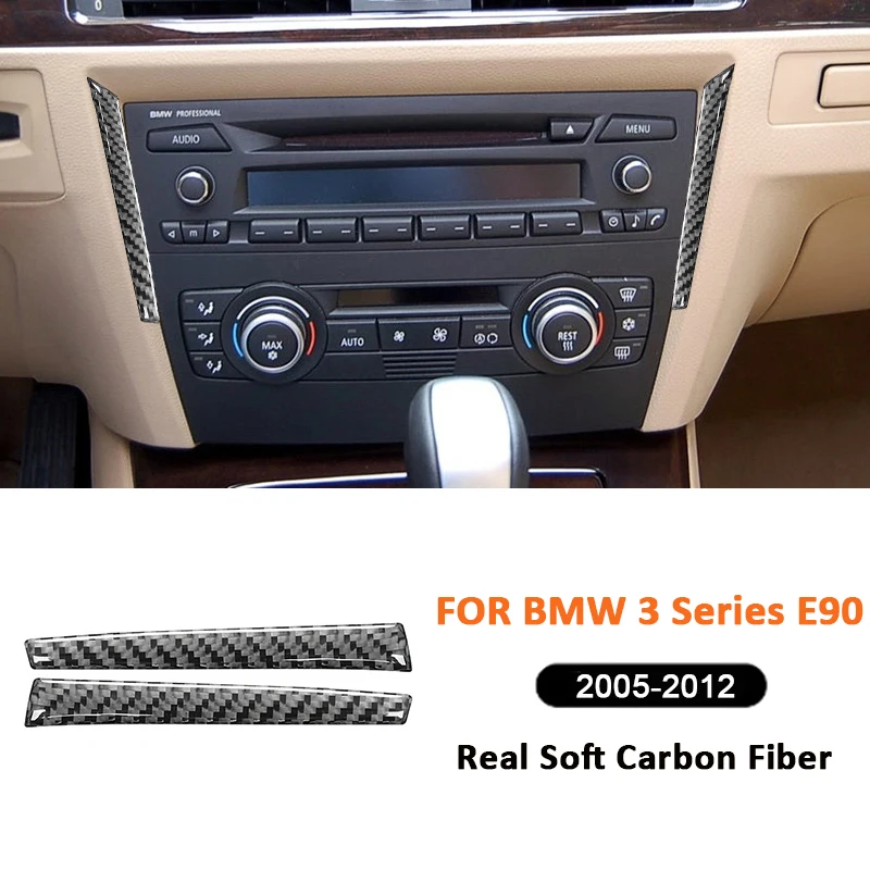 

For BMW 3 Series E90 2005-2012 Carbon Fiber Car Center Multifunction Panel Trim Strips Decorative Sticker Auto Interior Parts
