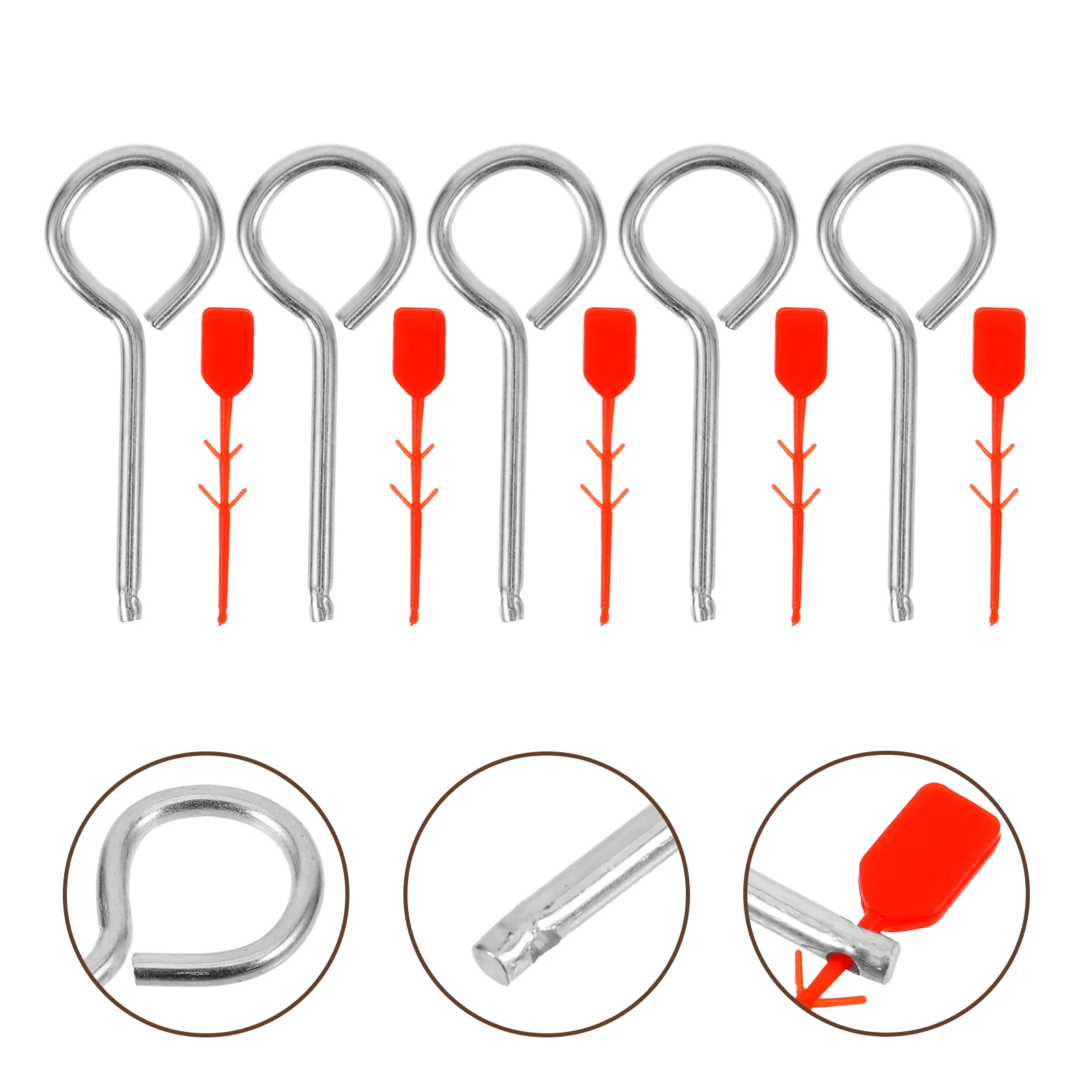 

10 Pcs Fire Extinguisher Latch Technics Replacement Pull Pins Safety for Metal Lock Extinguishers Iron Equipment