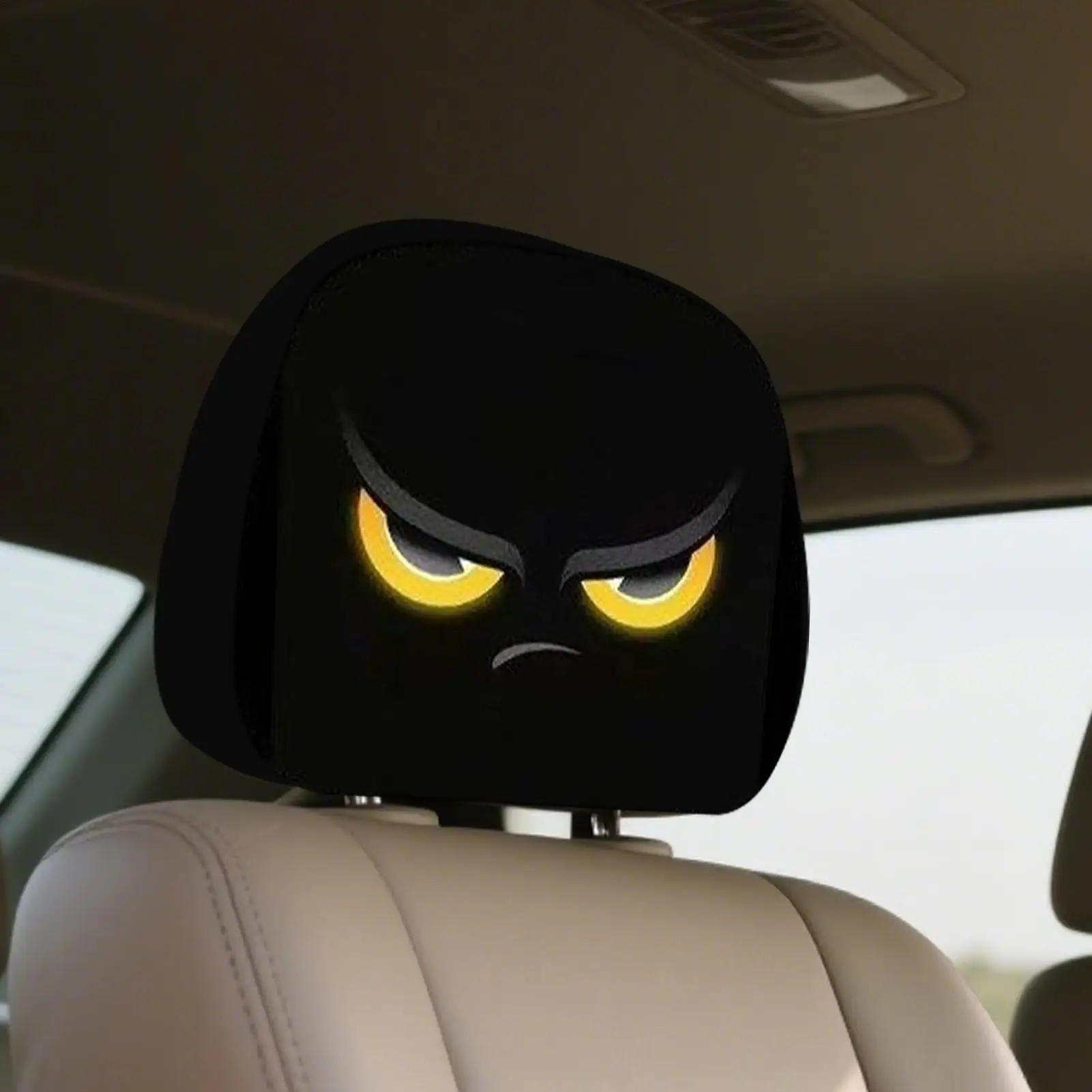 

Headrest Covers For Car 2-Piece Funny Car Headrest Protector For Front Seat Protector Automotive Accessories For Men Women