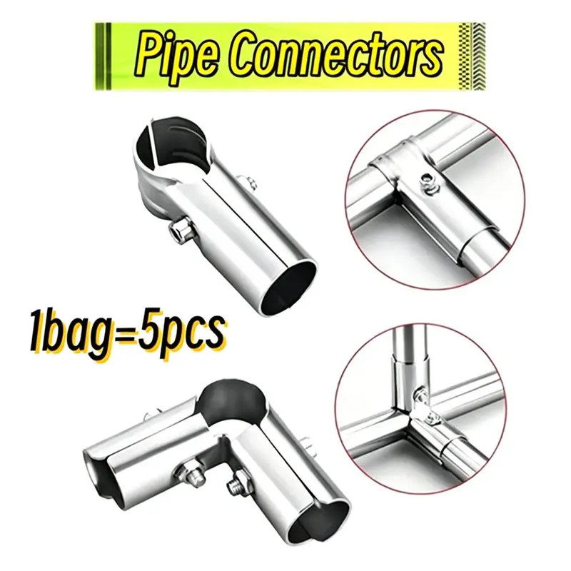 AB41-Fixed Clamp Connection 5Pc 25Mm Structural Pipe Connectors Mal Pipe Connector Pipe Rod Support Accessories