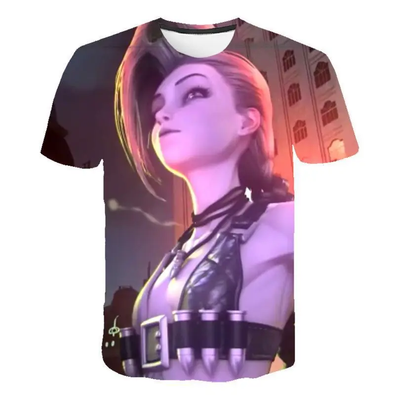 

Men/women Arcane T Shirt 180gsm 100% Cotton Jinx Arcane Shirt Trendy Anime Tops Cosplay Tee Streewear Y2k Clothes Gift