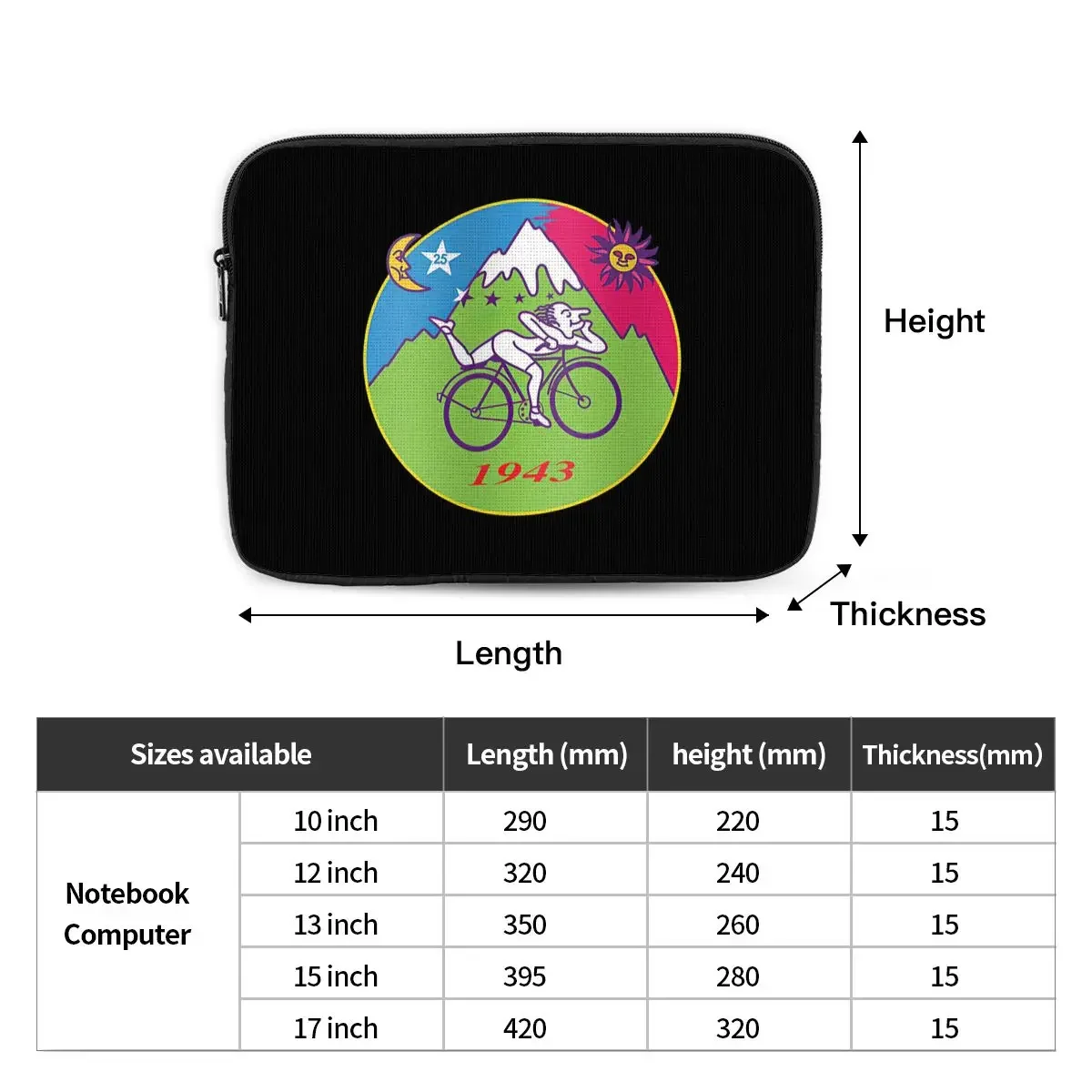 Albert Hoffman Lsd Fiets Dag Computer Ipad Laptop Hoes Laptop Hoes Tas Draagbare Hoes Fundas Tas