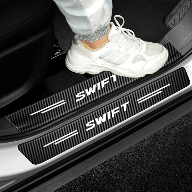 for Suzuki SWIFT Logo 2015 2016 2017 2018 2019 2020 2021 Car Trunk Tail Threshold Protection Anti-Scratches Stickers Tape Decals