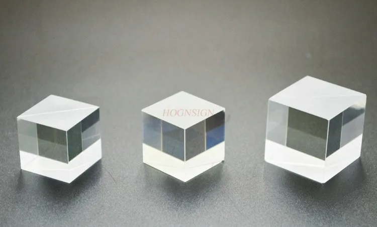 Physics teaching Beam splitting prism 30*30*30mm 1:1 semi-reflective semi-transparent prism Material cube prism Glued prism