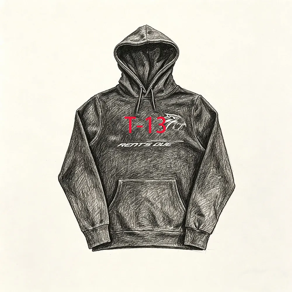 

T-13 Love Print Black Cotton Tracksuit Hoodie and Sweatshirt Set Streetwear Jogging Men's Autumn Winter Top Sweats Outfit