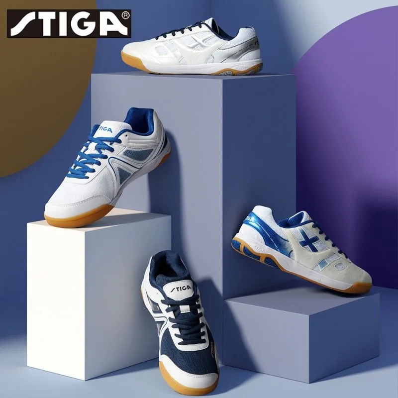 

STIGA professional table tennis shoes anti slip breathable men's and women's sports shoes summer cushioning casual badminton