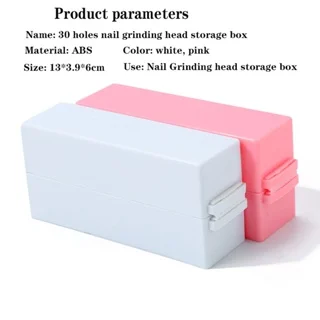 30 Holes Nail Drill Bits Holder Dustproof Drill Bit Case for Acrylic Nail Drill Bits file Bits Storage Box Manicure Accessories