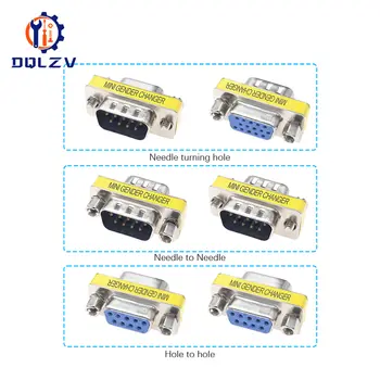 Adaptér MINI DB9/DB15 9/15/25/37pinový samice/samice/samec, konektor VGA, D-Sub, sériový konektor RS232 6 nejlepší prodej Adaptér z 9pinové samice na 15pinovou samici - №1