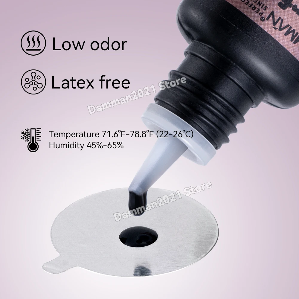 Damman Neuer 5 ml professioneller Kleber für Wimpernverlängerung, 1S, schnell trocknender Wimpernkleber, Wimpernkleber, Retentionszeit, 8–10 Wochen