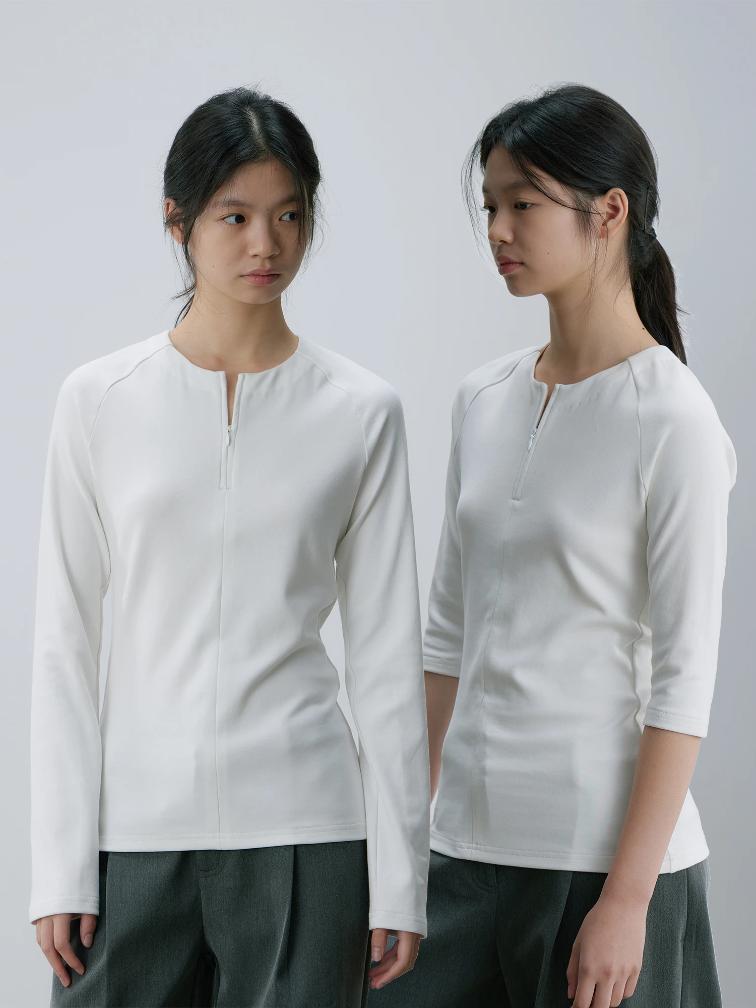 

Женская спортивная футболка KANI с невидимой молнией, вставками на плечах, длинным рукавом, средней длины, для весны и осени, для ношения в качестве нижнего слоя