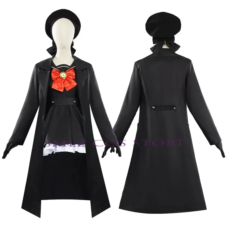 Uniforme scolaire du professeur niyFurnished pour femme, jeu de cosplay, archive bleue, Gelgirl, robe, manteau, chapeau, ensemble ultraviolet, tenue de fête d'Halloween