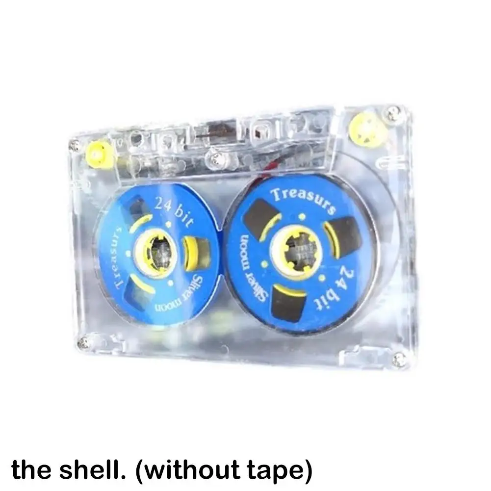 1 Pc Transparent Blank Audio Cassette Tape Shell Cases Plastics Reels Cassette (no Tape)
