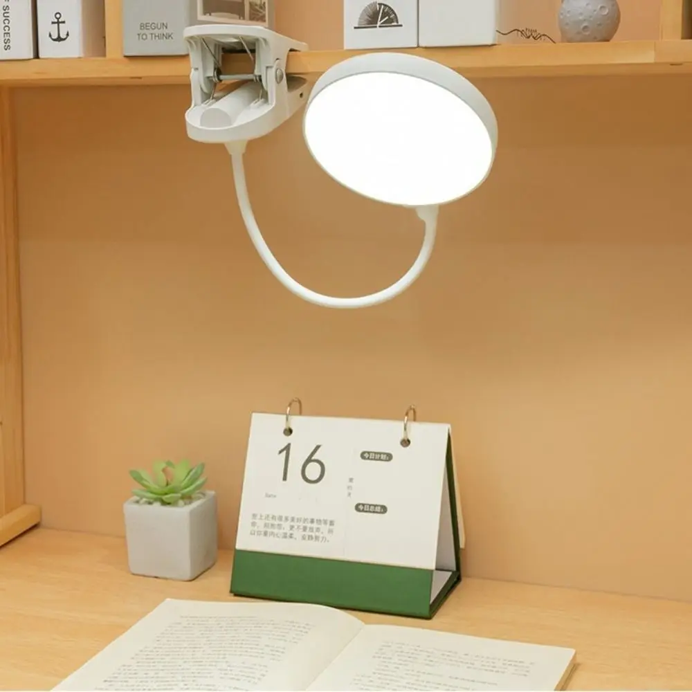 USB Charging and Plugging Desk Lamps with Clip Eye Protection 3 Modes Dimming Reading Night Light Dual-purpose 360° Flexible