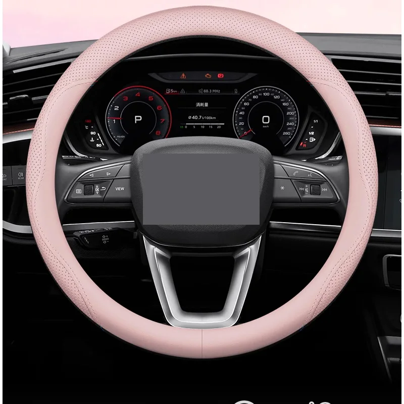 For Changan CS75 PLUS CS55 CS35 UNIT EADO Universal Car Steering Wheel Cover Circular Interior Car Accessories Genuine Leather