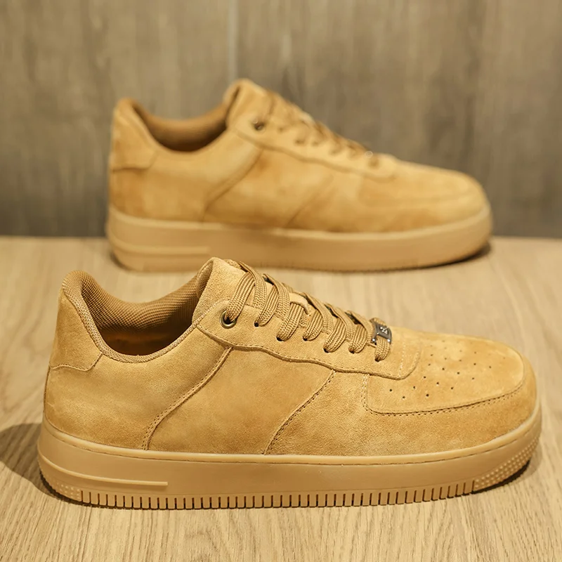 

Men's Fashion Casual Shoes Genuine Leather Upper Lace-Up Comfort Trainer for Walking, Outdoor, Business, and Leisure Activities