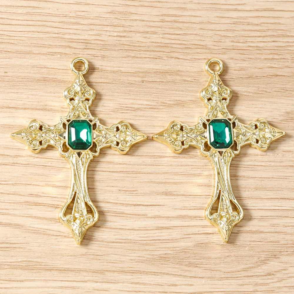 Tusember 5 Stück 39*54mm Gothic Steampunk Kreuz Anhänger Charms Passend für Original Armband Halskette Damen Schmuckherstellung Geschenke – Detail 7