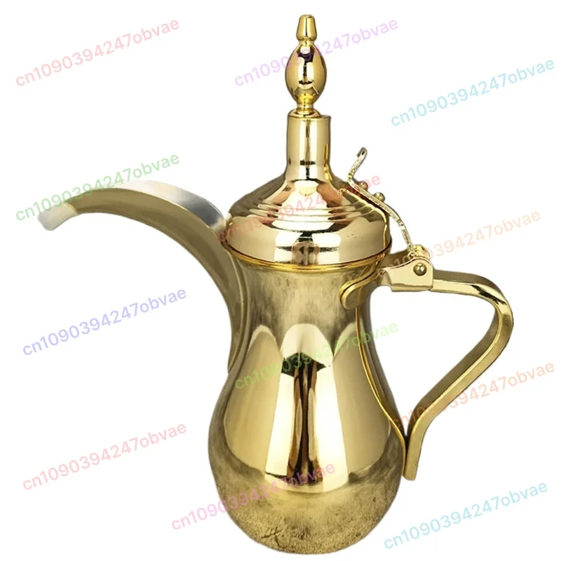

Ближневосточный горшок из нержавеющей стали, 500 мл, арабский кофейник, теплый чайник, чайник, придворный горшок, золото.