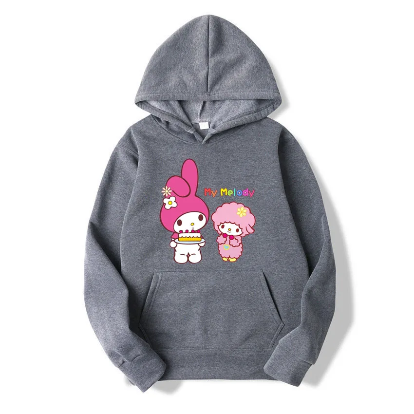 Kawaii My Melody casual cute print unisex hoodie spring and autumn Sanrio cartoon casual sports street print hoodie