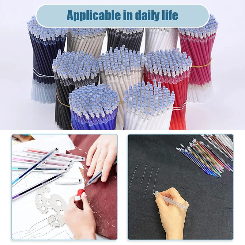 10Pcs Water-Soluble Disappearing Pen Stitch Marker Draw Grid On Fabric Embroidery Temporary Erasable Marking Refills Sewing Tool