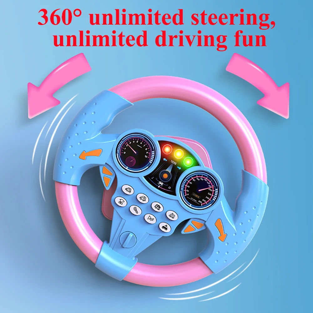 Infantil brilhante simulação volante brinquedos brinquedo das crianças educação precoce copilotos carrinho de volante brinquedos vocais
