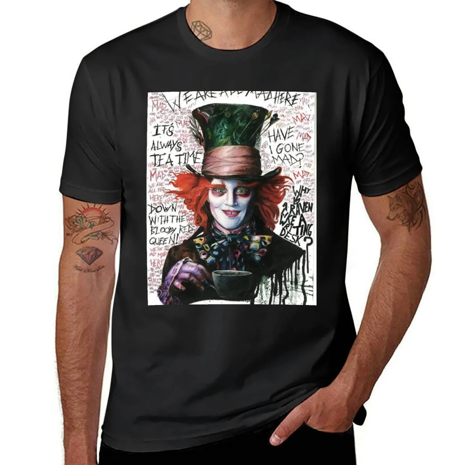 

mad hatter T-Shirt summer top animal prinfor boys quick-drying t shirts men