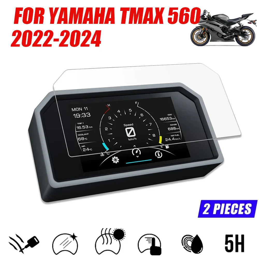 For YAMAHA TMAX560 2022-2024 TRACER 9 GT 2021-2023 Dashboard Scratch Cluster Screen T MAX 560 Protection Instrument Film