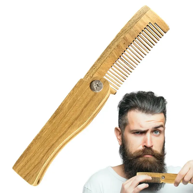 

Men's Natural Beard Brush Comb Portable Moustache Comb Pocket Beard Comb For Facial Cleaning Styling Tool