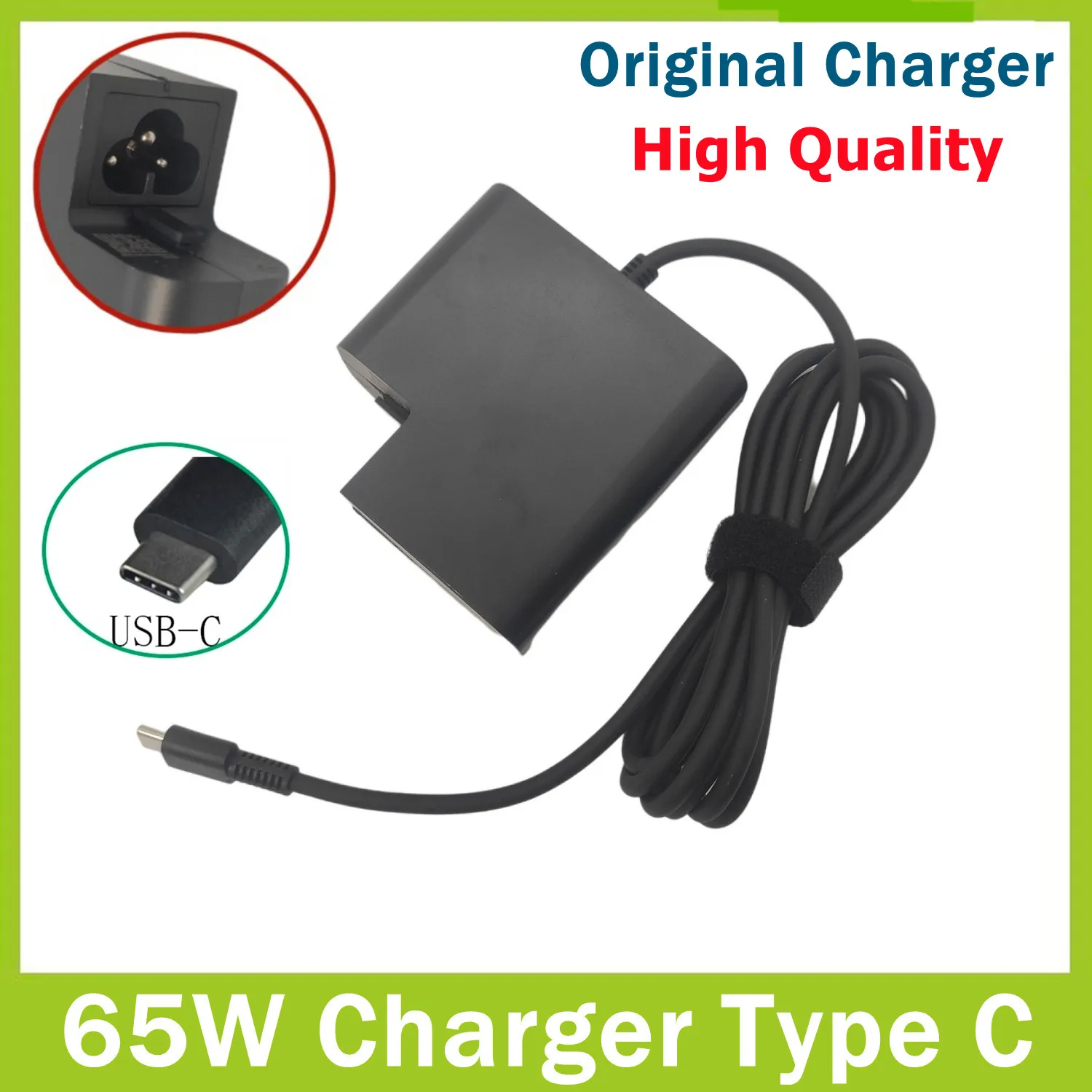 65W Charger USB C Type-C TPN-CA06 Laptop AC Adapter for HP Elitebook Spectrex x360 1030 1040 G2 G3 G4 G7 13 15 Pro 14-DB0006AU