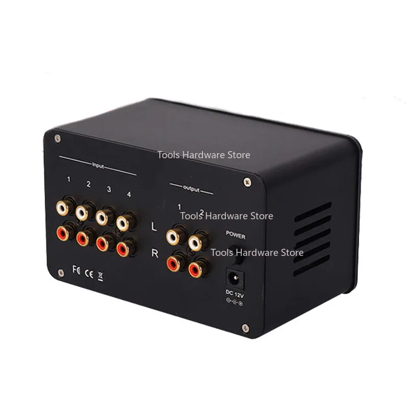 SA-1000 Многовходной Hi-Fi усилитель, передняя трубка, лихорадка, 4 входа и 2 выхода, переключатель без потерь, распределение звука