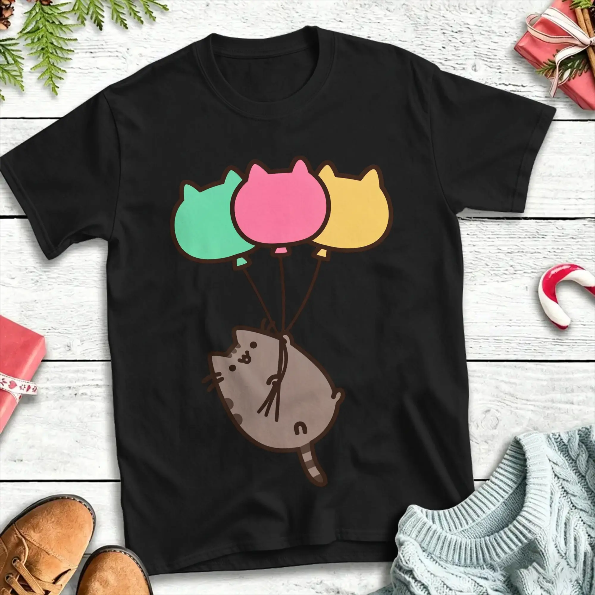 Футболка P-pusheen, летние винтажные футболки, футболка из 100% хлопка в стиле Харадзюку, мужские повседневные топы