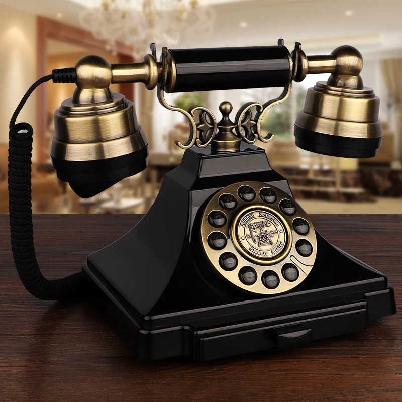 Retro Wired Fixed Telephones Classic Rotary Dial Old Vintage Landline Phone for Home Novelty Antique Art HOUSE Telefon