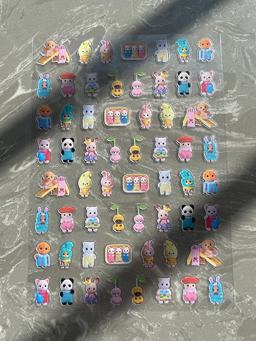 

Pvc Kawaii Y2k Hellokitty Kuromi My Melody Mini Poster Goods Sticker Nail Art Waterproof Diy Phone Case Cup Keyboard Cap Sticker