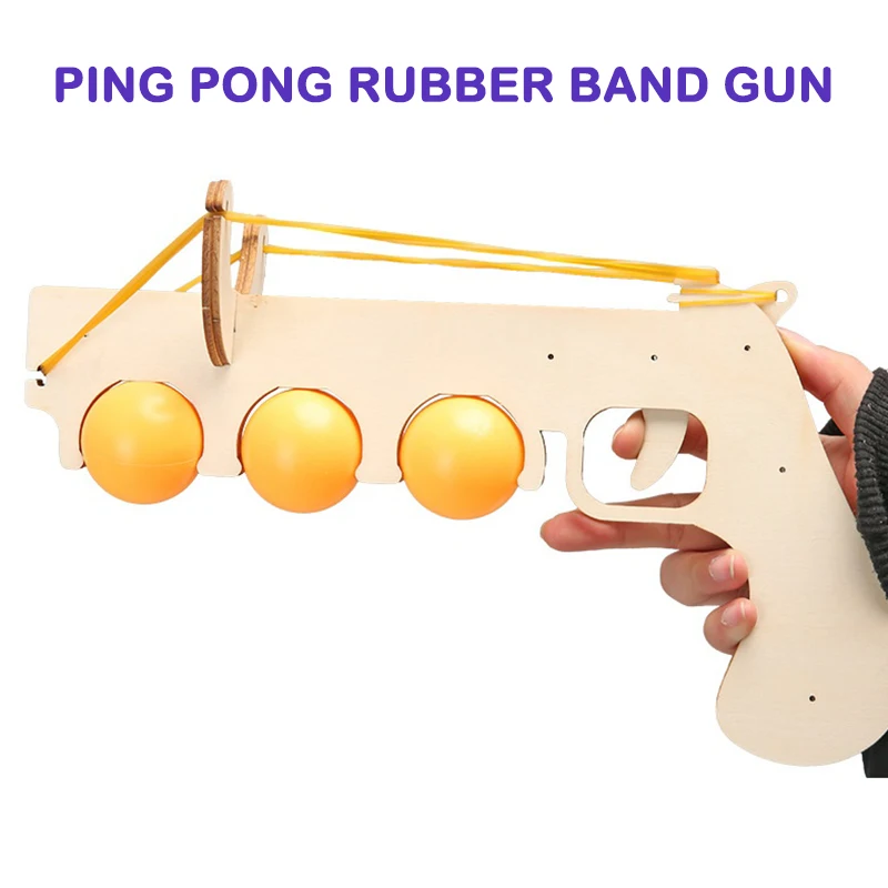 //Technologia Experimental Tool Wood Puzzle Games School Supply DIY Science Toys Children Educational Table Tennis Elastic Model