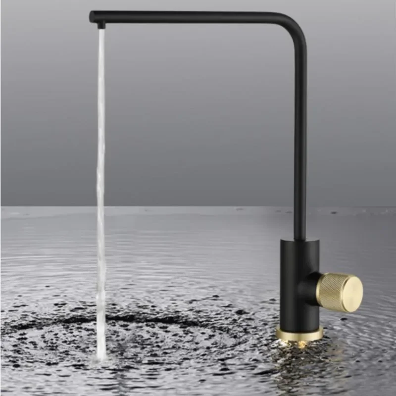 Direct Drinking Kitchen Faucet Kitchen Sink Tap Single Lever single Cold Black Gold Sink Tap