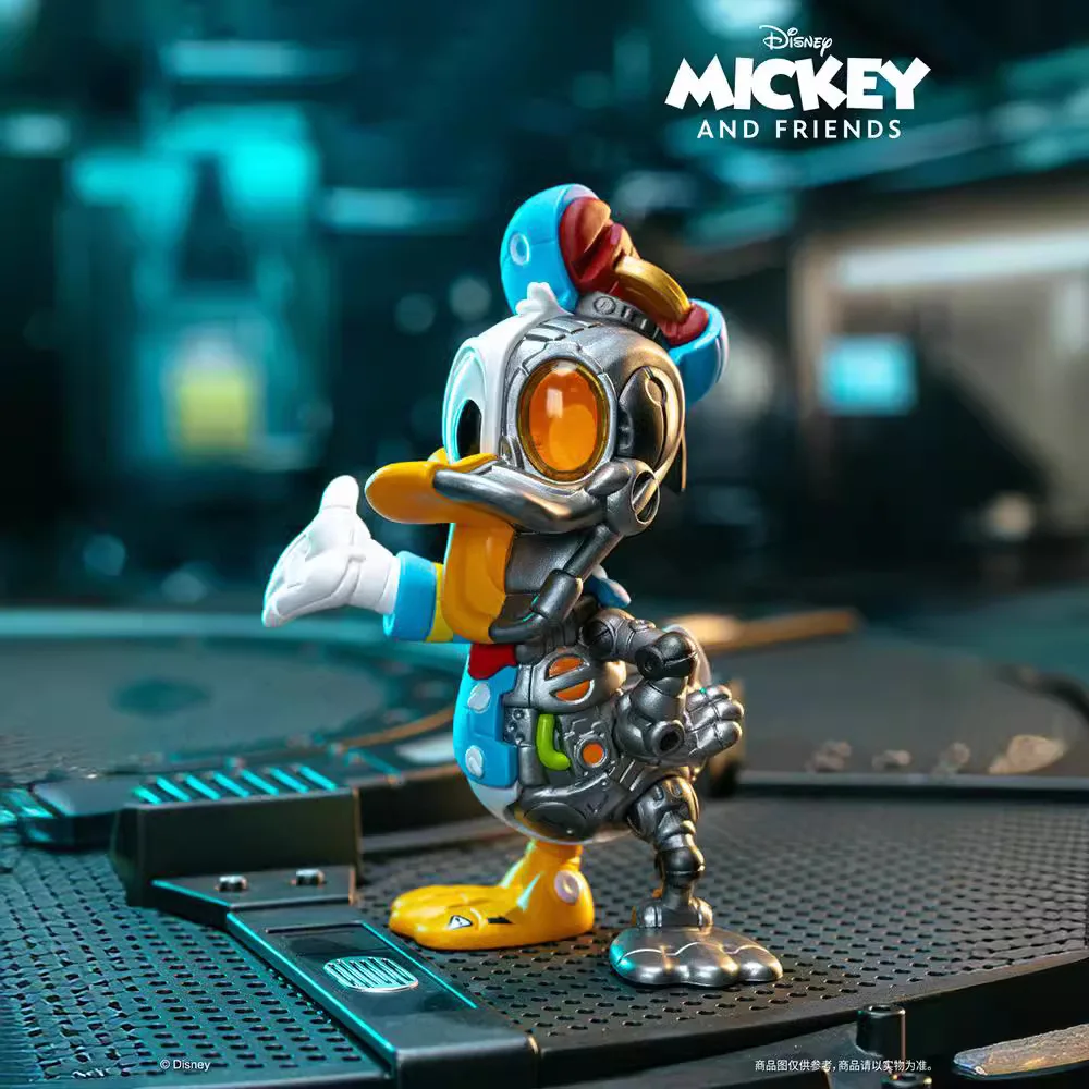 مجموعة صناديق غامضة كرتونية من Cyberpunk Disney مكونة من 6 قطع من شخصيات الرسوم المتحركة الميكانيكية، صندوق أعمى لديكور المكتب هدية على طراز ديزني المستوحى