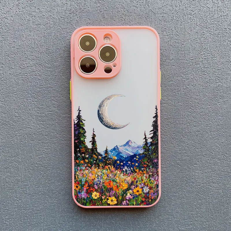 INS Intermountain Gänseblümchen-Blumendruck Handyhülle für iPhone 17 16 15 14 Pro Max Plus 13 12 Mini 11 Pro Max XR XS X Rückseiten-Cover – Detail 3