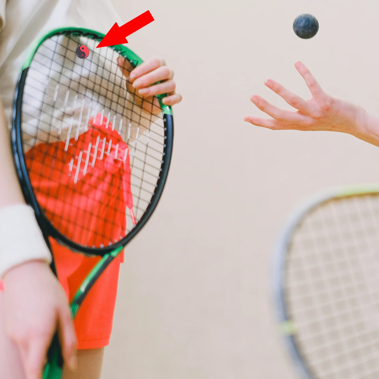 1 مجموعة مضرب تنس الاهتزاز المخمدات سيليكون امتصاص نمط امتصاص الصدمات تعزيز التحكم الرياضيين العرض #5