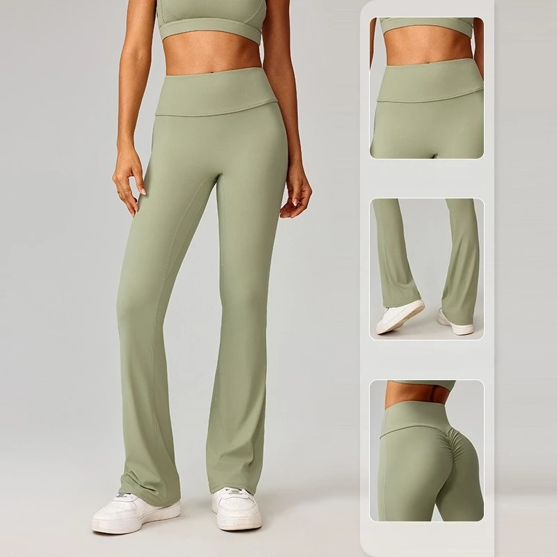 

Женские брюки для йоги с высокой талией и эффектом подтяжки бедер, широкие, облегающие, для фитнеса, танцев, спорта и повседневной носки, 1 шт.