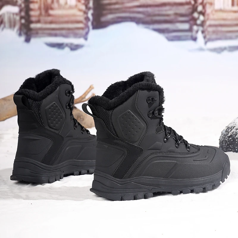 Men's cotton shoes lac e up high top denim boots casual sports shoes trendy and fashionable men's boots big size 48