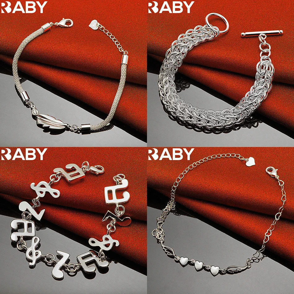 

URBABY 925 Sterling Silver Geometric Bracelet For Women Creativity Gifts Street All-match Party And Daily Wear
